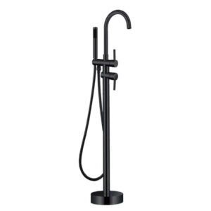 Muda Black Freestanding Bath Mixer