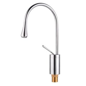 Swan short basin mixer silver