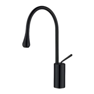 Swan short basin mixer Black