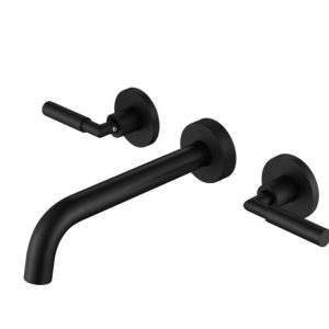 The Knob Basin and bath mixer black