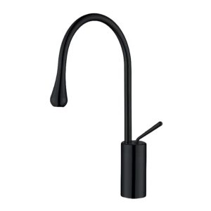 Swan short basin mixer Black