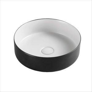 AIYI ROUND BASIN- Black n White