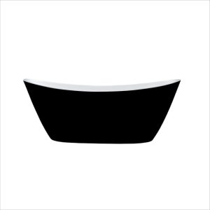 CAROL CURVED FREESTANDING BATHTUB-BLACK N WHITE